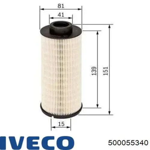 Паливний фільтр 500055340 Iveco