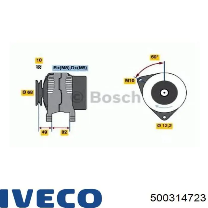 Генератор автомобільний Iveco 99475009