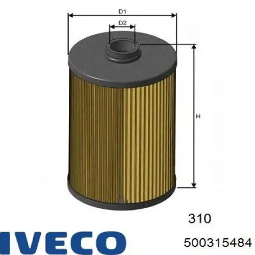Фільтр тонкого очищення палива Iveco 500315484 ціна, від 9.72 USD