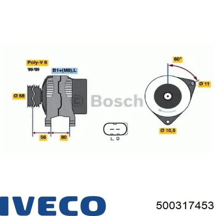  Iveco 500317453 ціна, від 57.01 USD