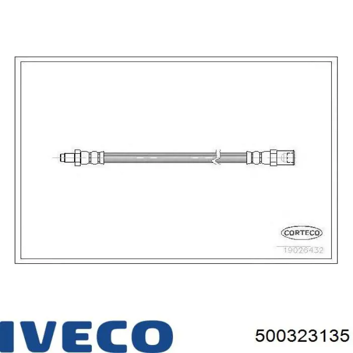 Шланг гальмівний передній Iveco 500323135 ціна, від 15.51 USD