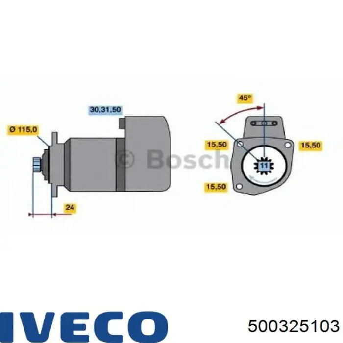 500325103 Iveco стартер