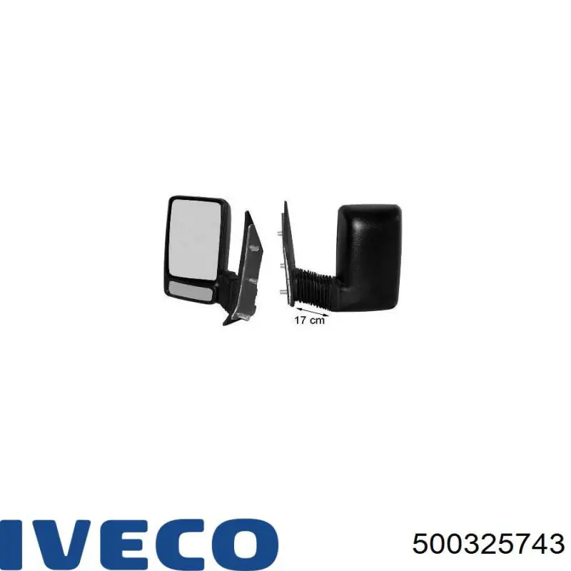 500325743 Iveco Дзеркало заднього виду, ліве