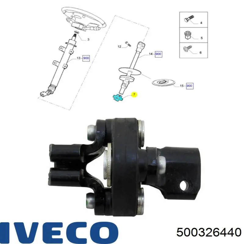 Муфта рульового кардана Iveco 500326440 ціна, від 970.20 USD