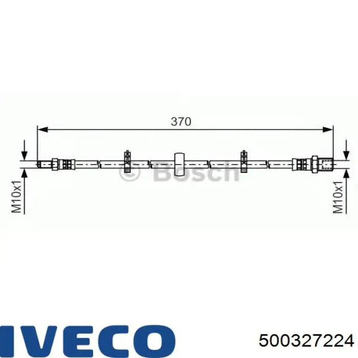 Шланг гальмівний задній 500327224 Iveco