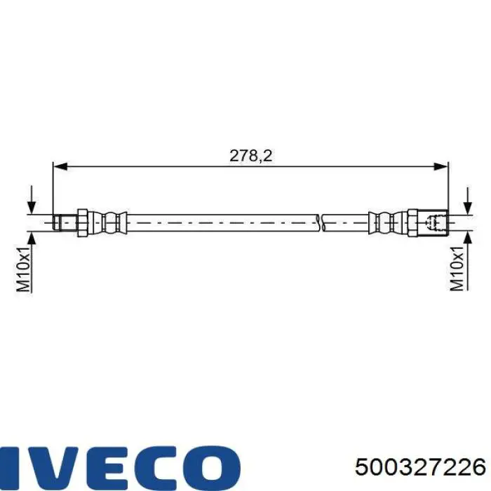 Купити 500327226 Iveco Шланг гальмівний задній