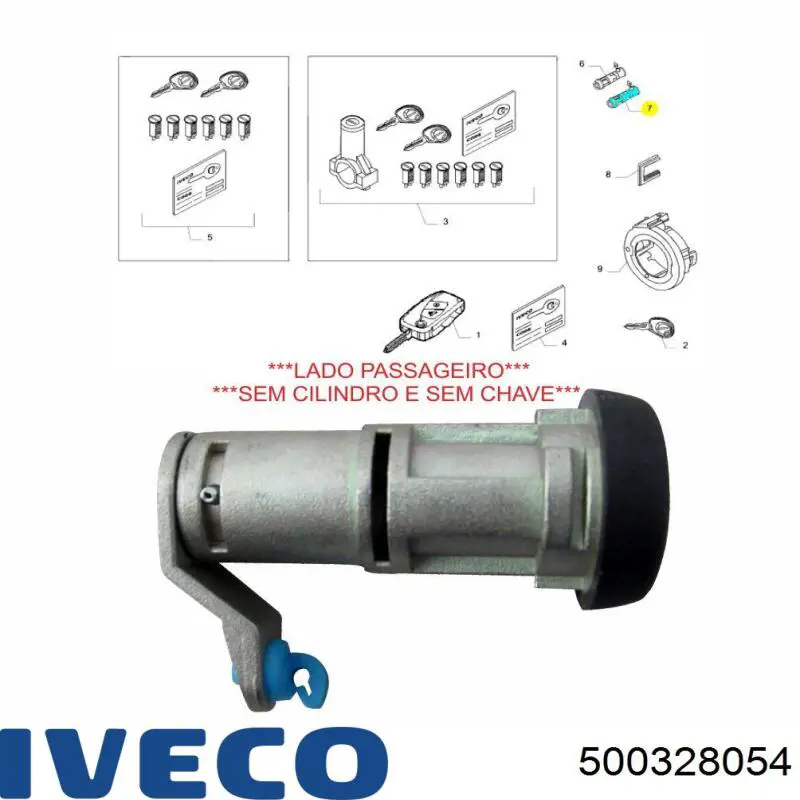 Купити 80545SC Miraglio Личинка замка дверей передньої, правої