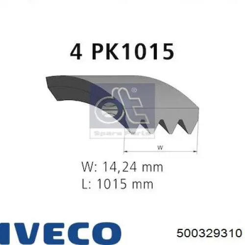Клиновий ремінь Iveco 500329310 ціна, від 7.25 USD