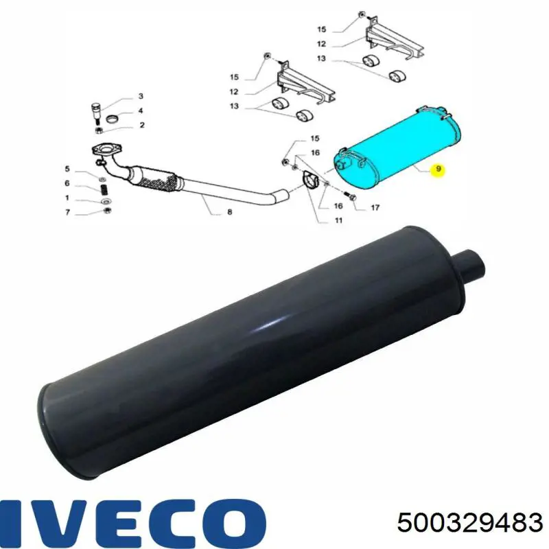 Вихлопна труба Iveco 500329483 ціна, від 104.84 USD