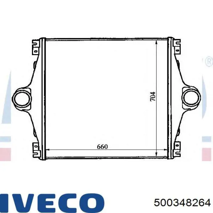 Радіатор интеркуллера 500348264 Iveco