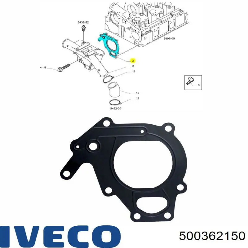 Прокладка корпусу термостата Elring 584790 ціна, від 4.80 USD