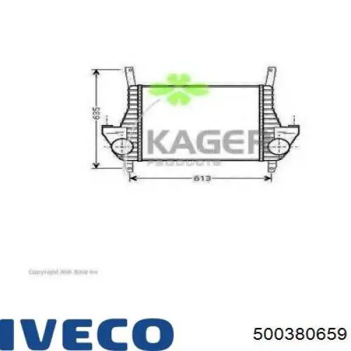 Купити 500380659 Iveco Радіатор интеркуллера
