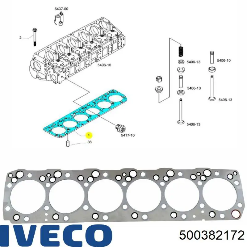 Прокладка ГБЦ 500382172 Iveco