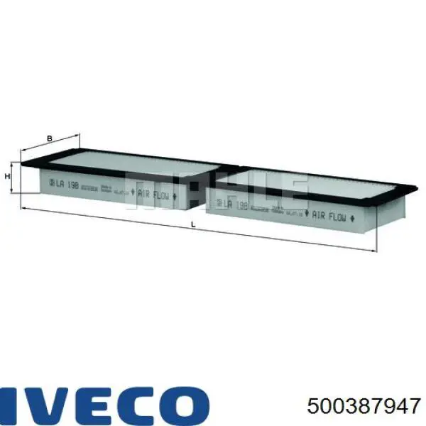 Купити 500387947 Iveco Фільтр салону вугільний