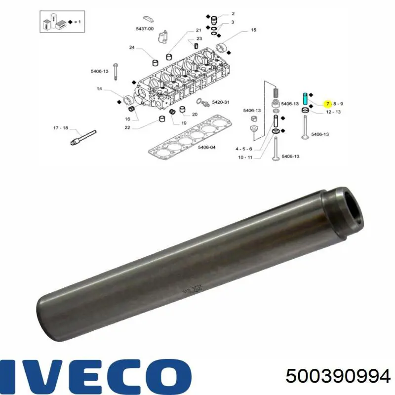 Купити 500390994 Iveco Направляюча клапана, випускного