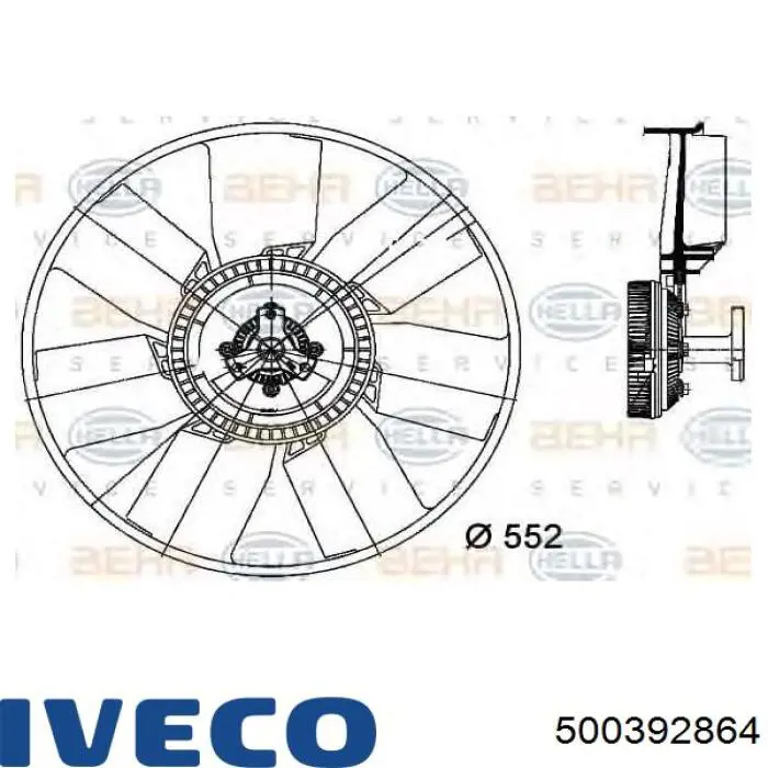 500392864 Iveco Гідромуфта приводу вентилятора