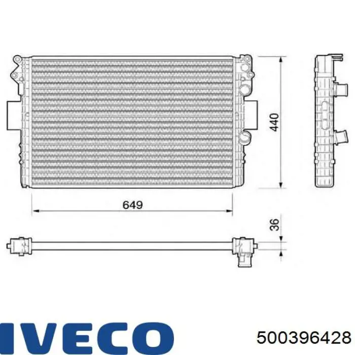 500396428 Iveco Радіатор охолодження двигуна