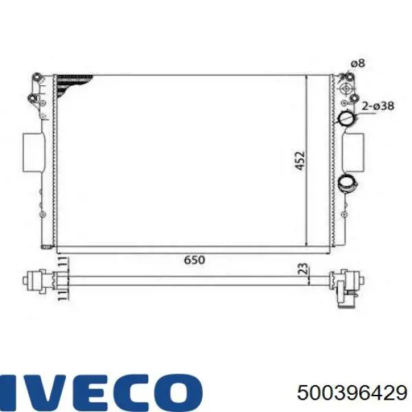 500396429 Iveco радіатор охолодження двигуна