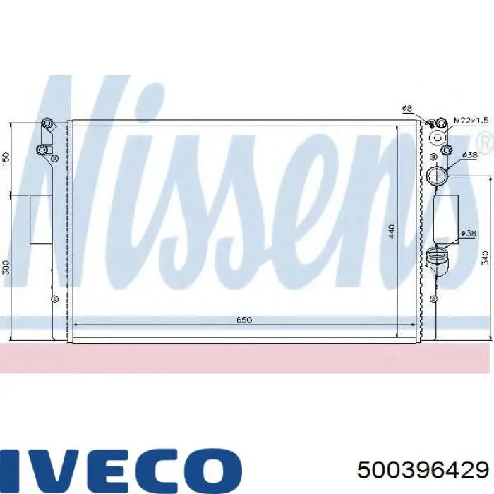 Купити 500396429 Iveco Радіатор двигуна