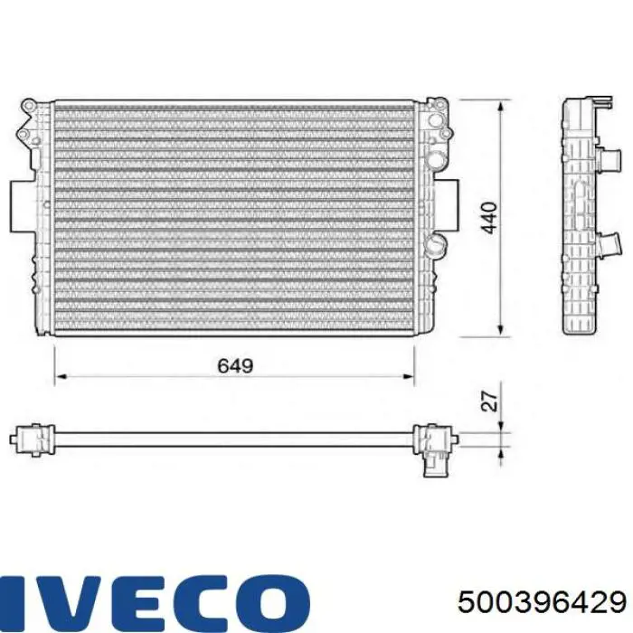 Радіатор 500396429 Iveco