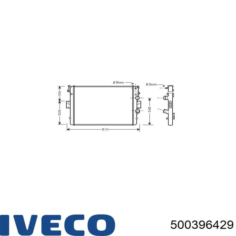 500396429 Iveco Радіатор охолодження двигуна