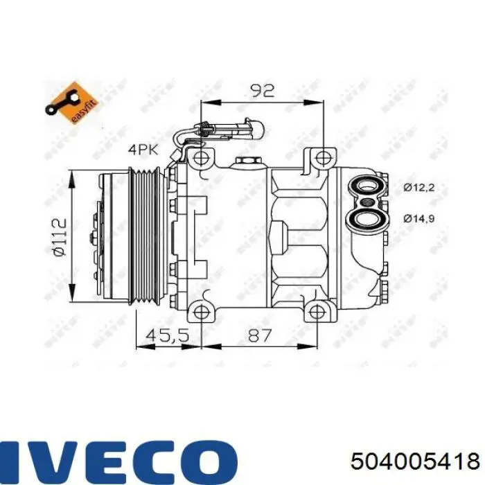 504005418 Iveco Компресор холодоагенту