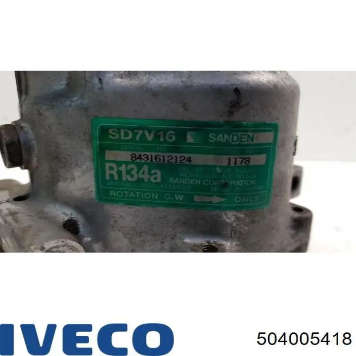 Компресор кондиціонера 504005418 Iveco