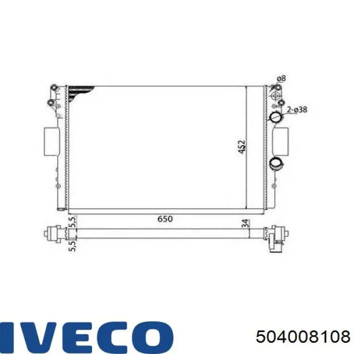 504008108 Iveco Радіатор охолодження двигуна