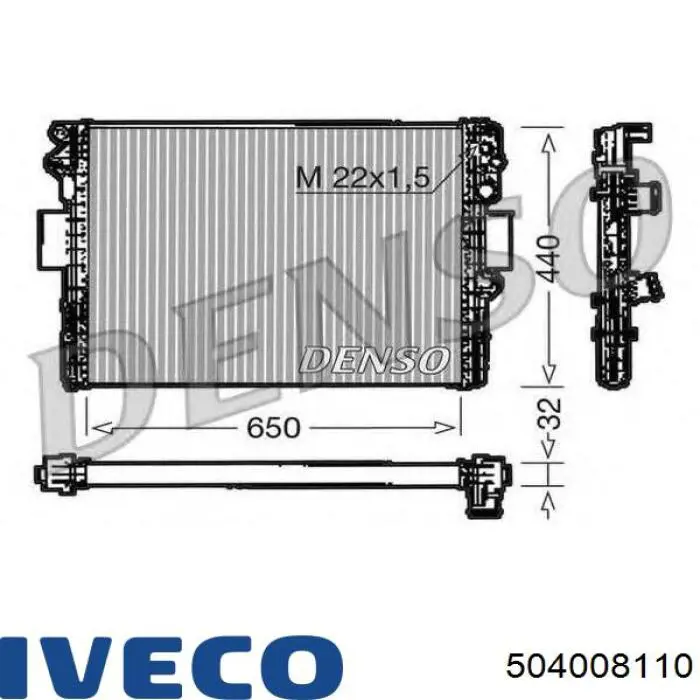 Купити 504008110 Iveco Радіатор двигуна