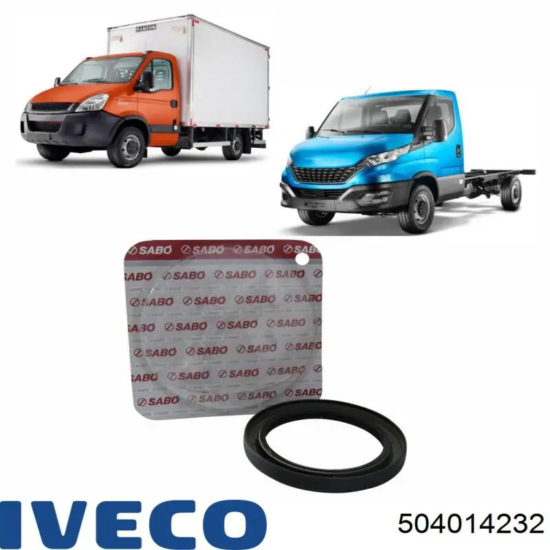 Сальник колінвала задній 504014232 Iveco