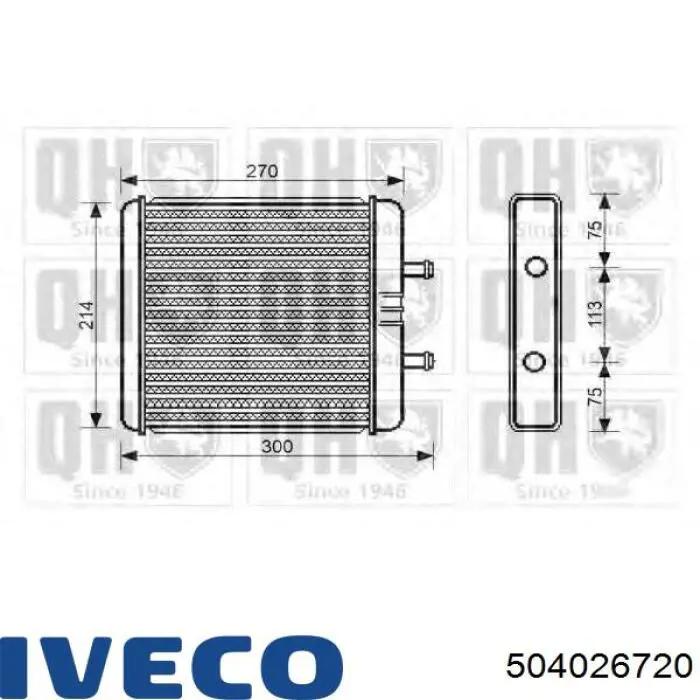 Радіатор пічки 504026720 Iveco