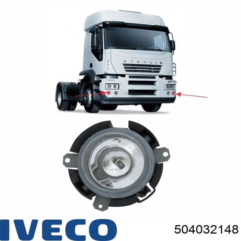 Купити 504032148 Iveco Фара протитуманна, ліва=права