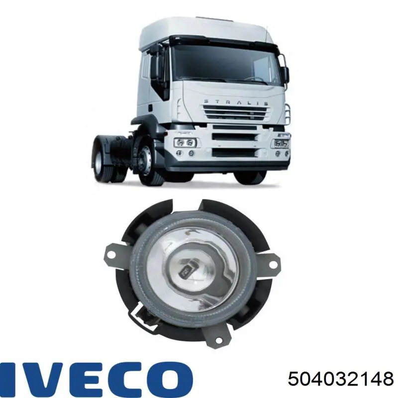 Фара протитуманна, ліва/права 504032148 Iveco