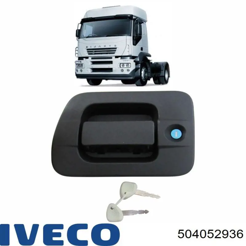 Ручка передньої двері зовнішня права Iveco 504052936 ціна, від 34.60 USD