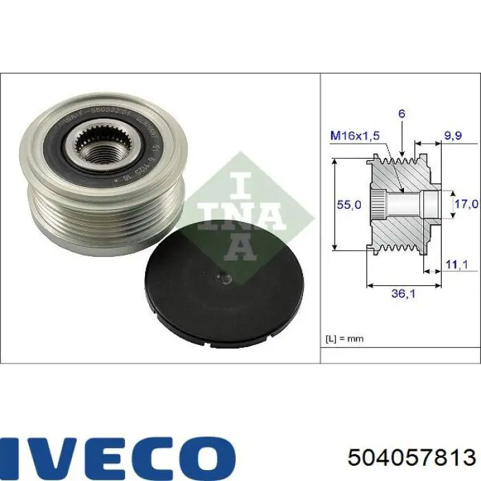 Генератор Iveco 504057813 ціна, від 108.38 USD