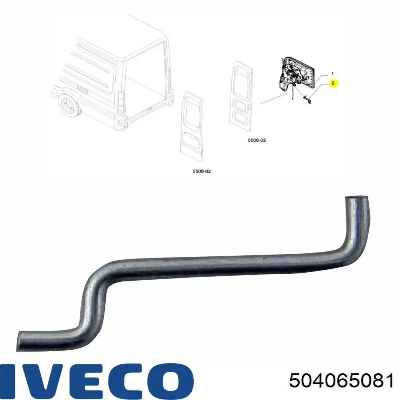 504065081 Iveco Ручка задньої (двостулкової) двері права зовнішня