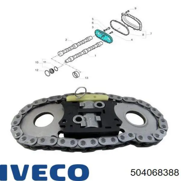 Ланцюг Iveco 504068388 ціна, від 91.95 USD
