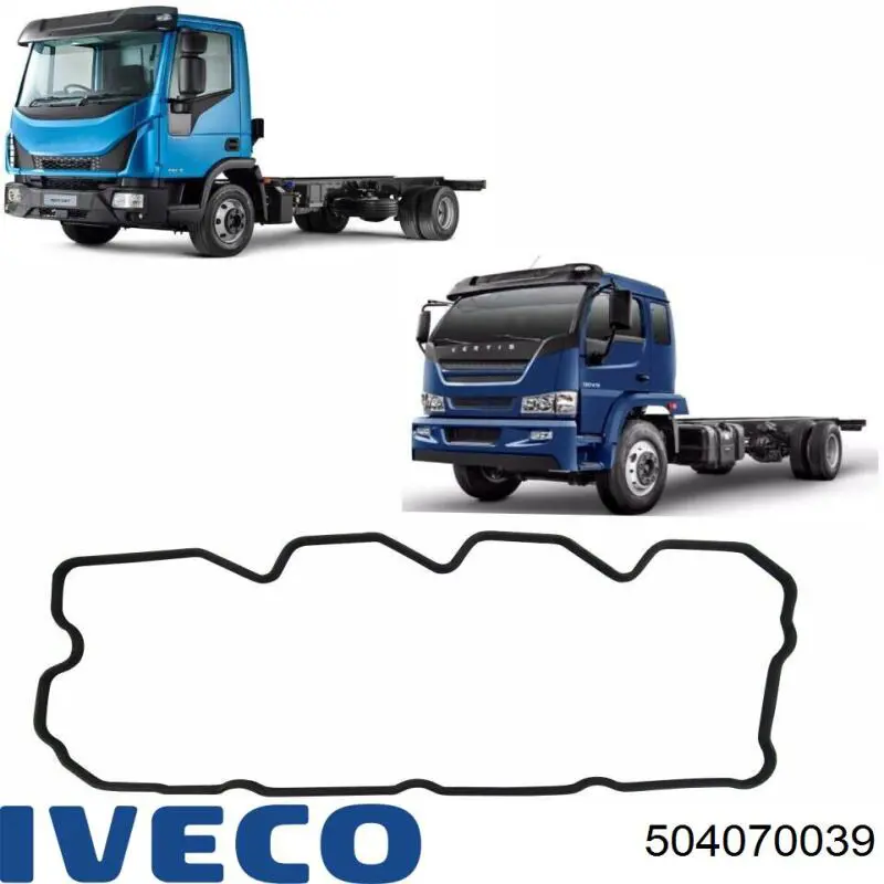 504070039 Iveco Прокладка клапанної кришки двигуна, нижня