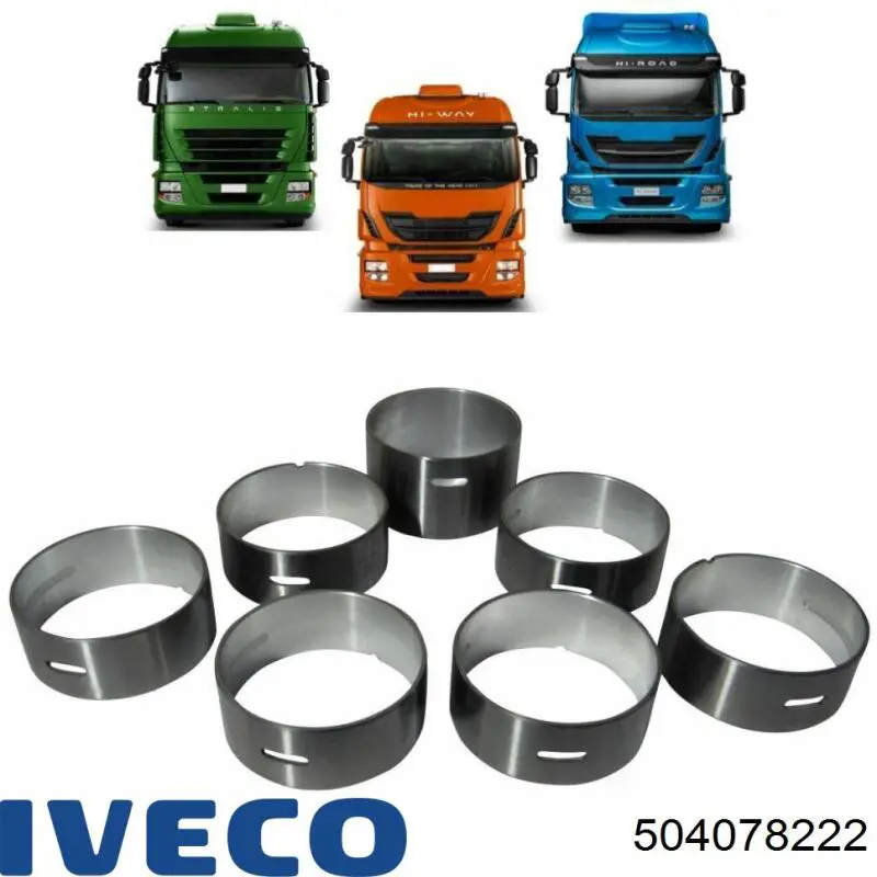 Вкладиш распредвала, стандартний, комплект Iveco 504078222 ціна, від 28.19 USD