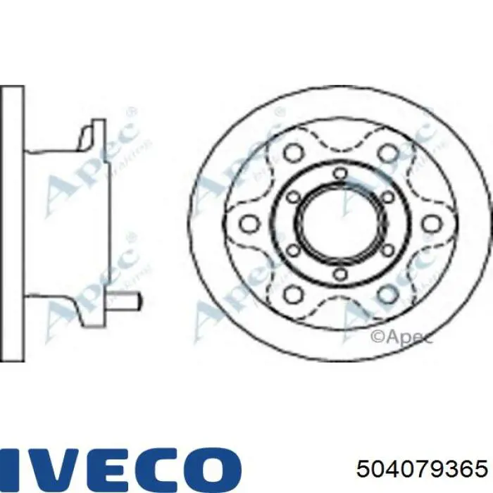 504079365 Iveco Гальмо дискове переднє