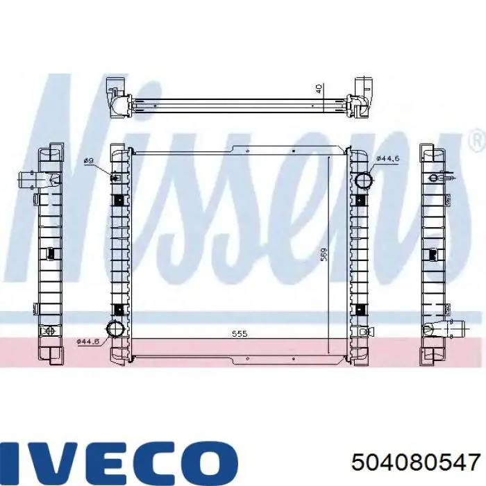 504080547 Iveco Радіатор охолодження двигуна
