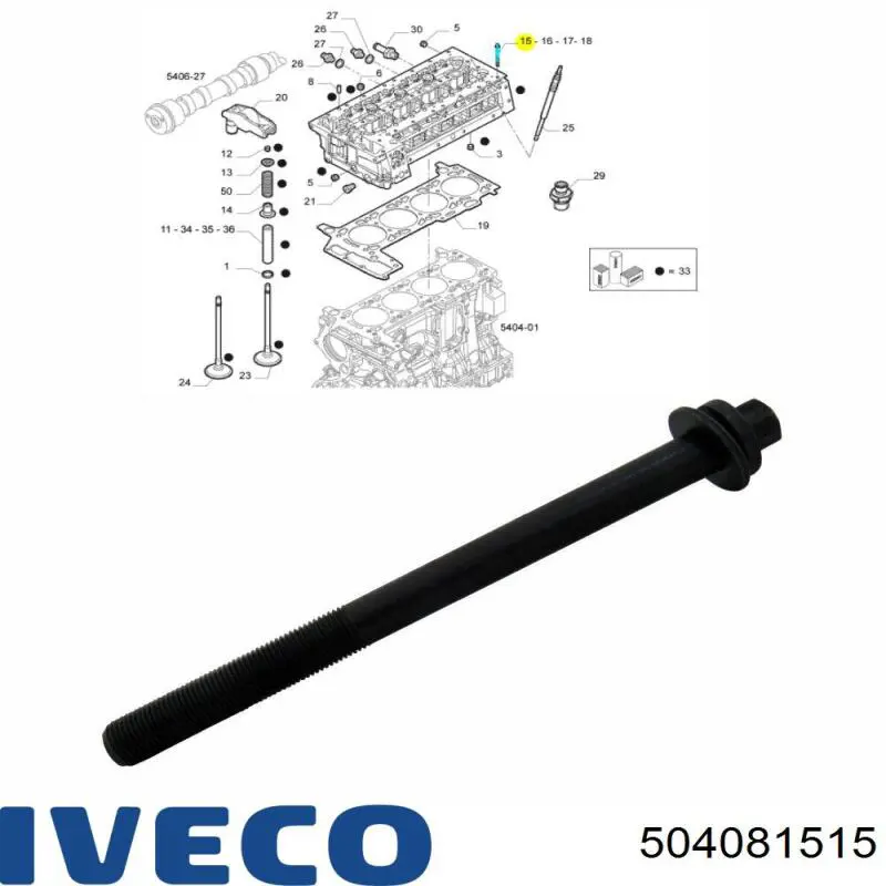 Купити 504081515 Fiat/Alfa/Lancia Болт гбц