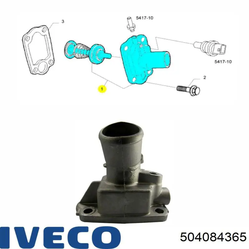 Кожух термостата Iveco 504084365 ціна, від 22.77 USD
