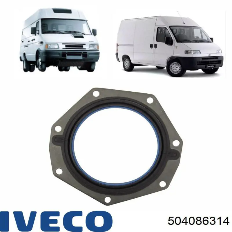 Сальник колінвала двигуна, задній Iveco 504086314 ціна, від 26.32 USD