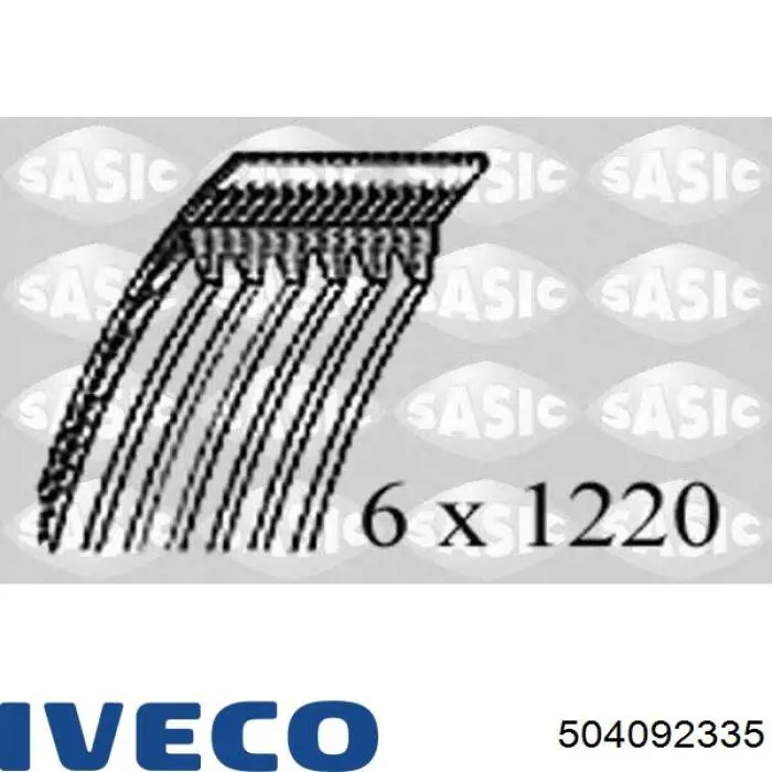 Ремінь генератора 504092335 Iveco