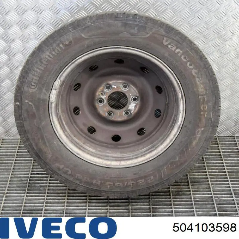 Диск колісний стальний (штампований) 504103598 Iveco