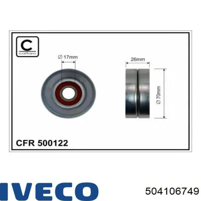 Купити 504106749 Iveco Натягувач приводного ременя