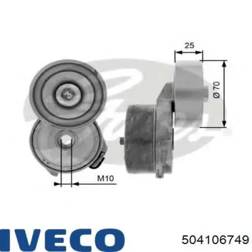 504106749 Iveco Натяжна планка поліклинового ременя