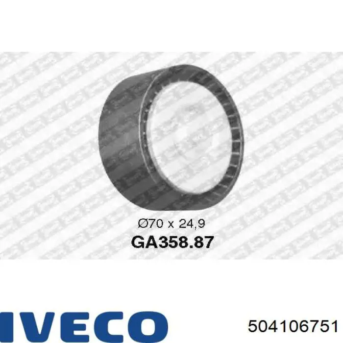 504106751 Iveco Ролик натяжителя ременя агрегатів