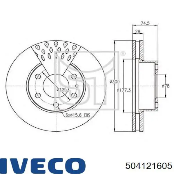 Купити 504121605 Iveco Ротор гальмівний